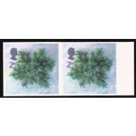 2002 Christrmas 2nd. IPMERFORATE MARGINAL  PAIR. SG 2321b