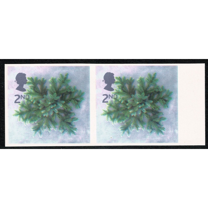2002 Christrmas 2nd. IPMERFORATE MARGINAL  PAIR. SG 2321b