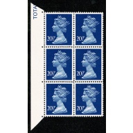 20½p ultramarine PCP1/PVAD. 17 pin perforation error