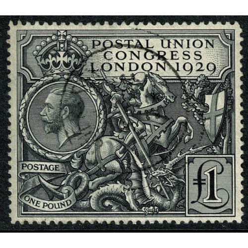 1929 P.U.C £1. Superb Used single. SG 438