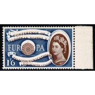 1960 EUROPA 1/6. SHIFT OF BROWN. SG 622 var.