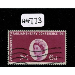 1961 Parliamentary Conference 6d MISSING GOLD. Rare used single. With Certificate. SG 629a