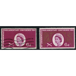 1961 Parliamentary Conference 6d MISSING GOLD. Rare used single. With Certificate. SG 629a