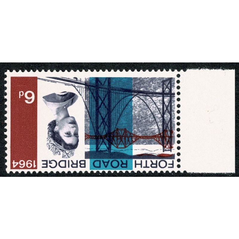1964 Forth Road Bridge (ord). WATERMARK INVERTED marginal single. SG 660Wi.