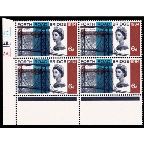 1964 Bridges 6d (ord).  BLACK DOUBLED. Cylinder block. BPA Certificate. SG 660 var.