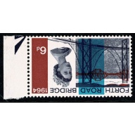 1964 Forth Road Bridge (ord). WATERMARK INVERTED marginal single. SG 660Wi.