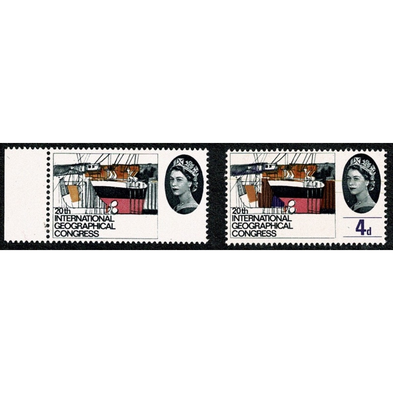 1964 Geographical Congress 4d (ord). MISSING VIOLET and RED-BROWN. SG 652c