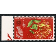 1964 Botanical Congress 9d (ord). Right marginal single. WATERMARK INVERTED. SG 657Wi.