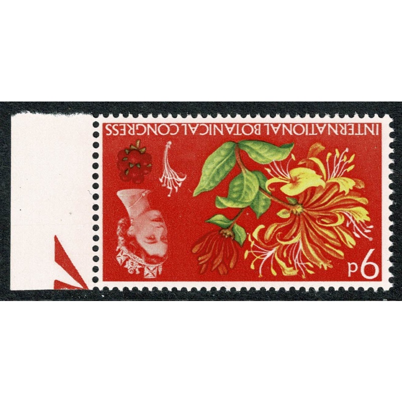 1964 Botanical Congress 9d (ord). Right marginal single. WATERMARK INVERTED. SG 657Wi.