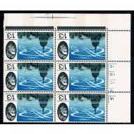 1965 Battle of Britain 1/3 (phos) UM cylinder block. WATERMARK INVERTED. SG 678pWi.