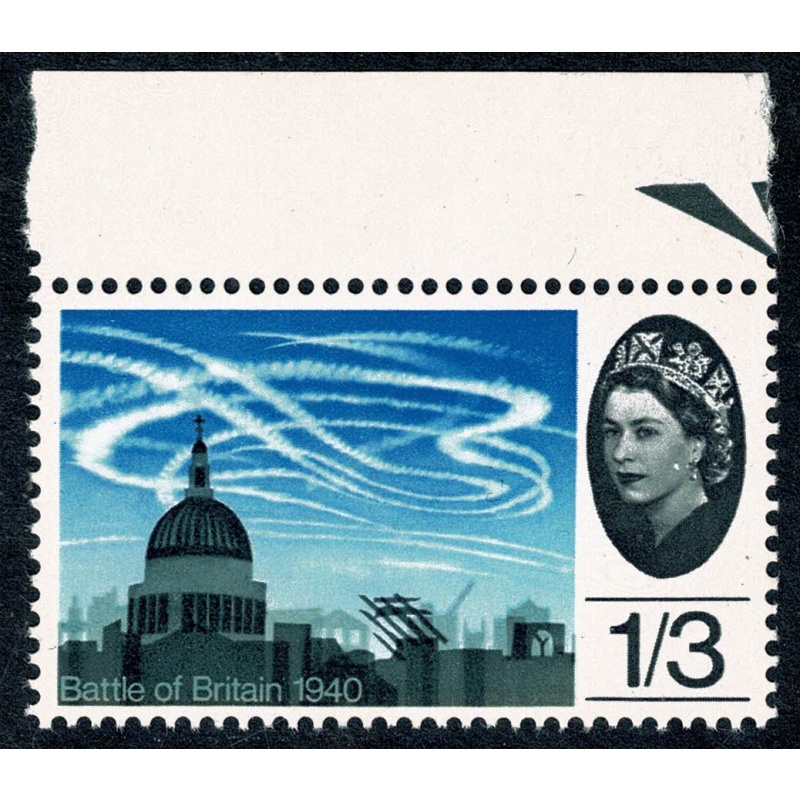 1965 Battle of Britain 1/3 (phos). ERROT TWO BROAD PHOSPHOR BANDS. SG 678p var