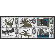 1965 Battle of Britain 4d (phos).PHOSPHOR BANDS PRINTED ON GUMMED SIDE. SG 671pa var