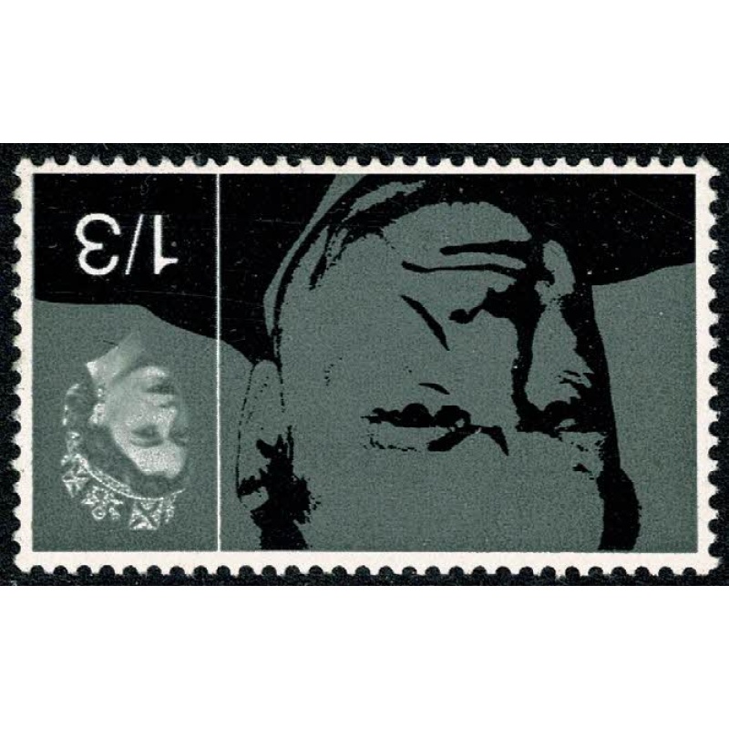 1965 Churchill 1/3 (ord). WATERMARK INVERTED. SG 662Wi