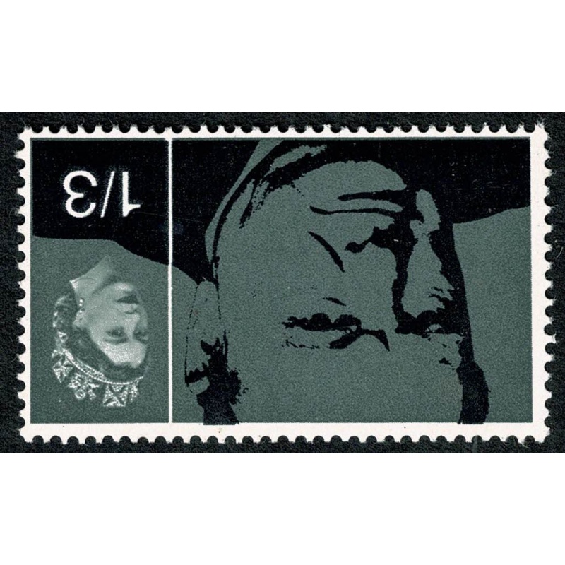 1965 Churchill 1/3 (ord). WATERMARK INVERTED. SG 662Wi