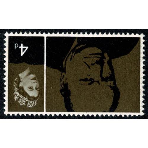 1965 Churchill 4d. WATERMARK INVERTED. SG 661Wi.