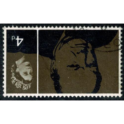 1965 Churchill 4d. WATERMARK INVERTED. SG 661Wi. Fine Used.