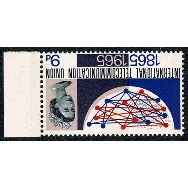 1965 I.T.U. 9d (phos). UM marginal single WATERMARK INVERTED. SG 683pWi.