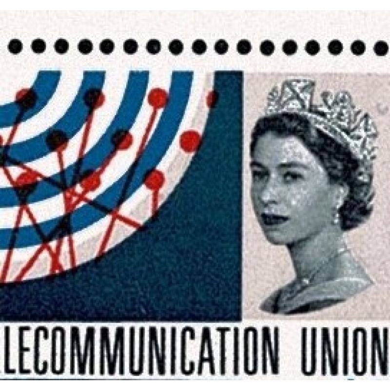 1965 ITU 1/6 (ord). Constant variety "retouched arm" SG Spec. W80d