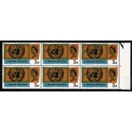 1965 UN 3d (phos).Listed variety  "broken circle" SG 681pa, Spec. WP77a