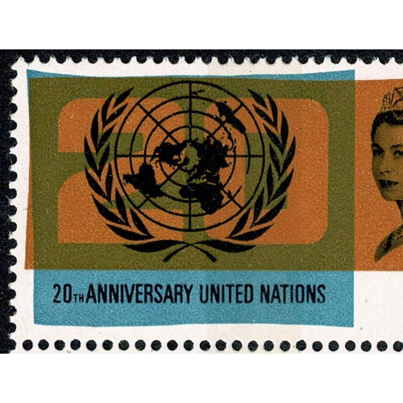 1965 UN 3d (phos).Listed variety  "broken circle" SG 681pa, Spec. WP77a