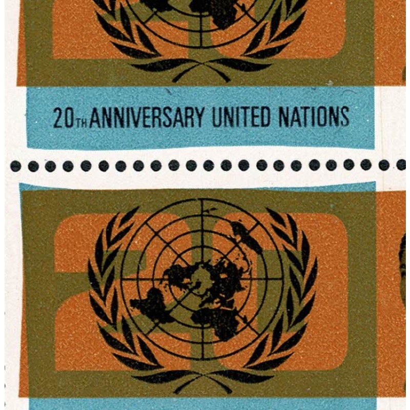 1965 UN 3d (ord). lake in Russia & retouch flying saucer flaw. SG Spec. W77b & c