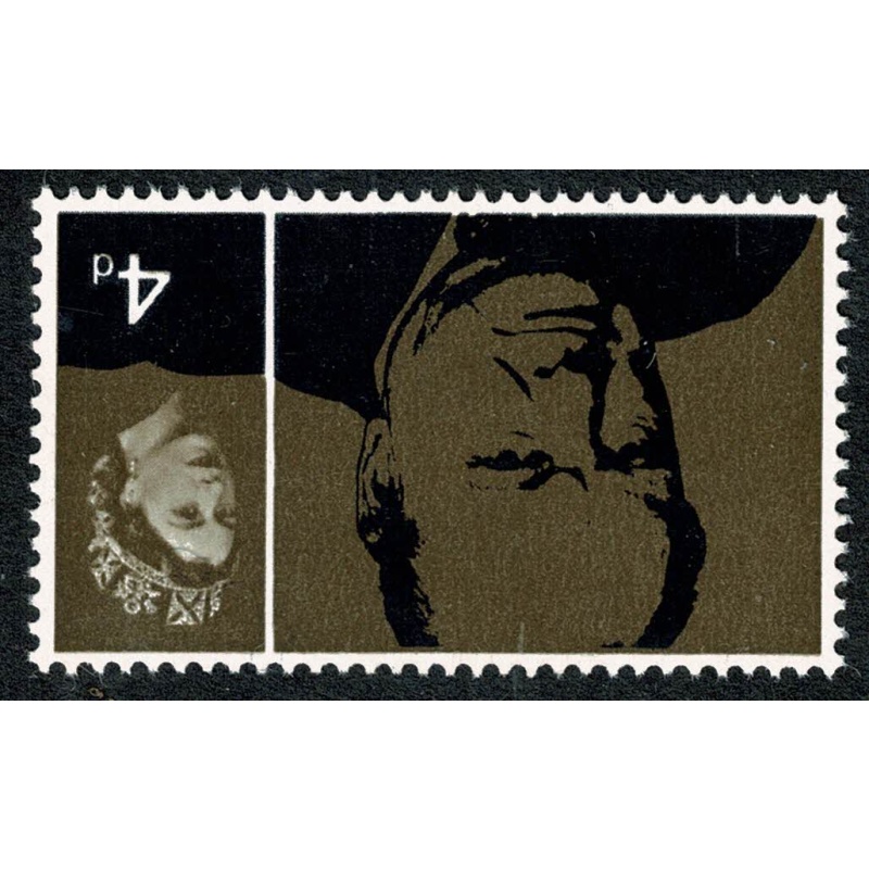 1965 Churchill 4d (REMBRANDT). UM single WATERMARK INVERTED. SG 661Wi.