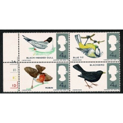 1966 Birds (ord) MISSING BRIGHT BLUE. SG 696/697g.