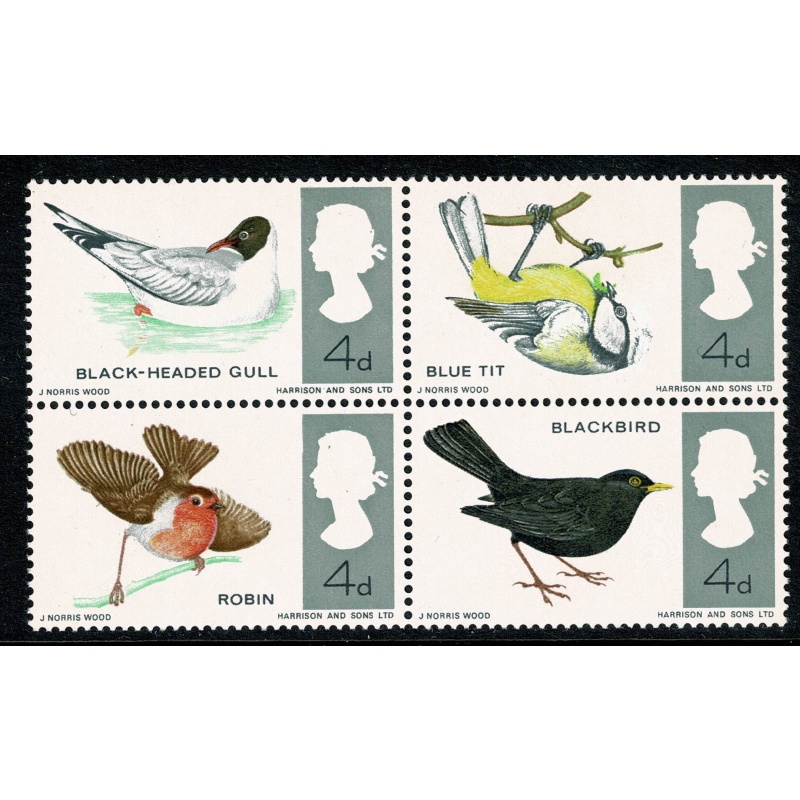 1966 Birds (ord) MISSING BRIGHT BLUE. SG 696/697g.