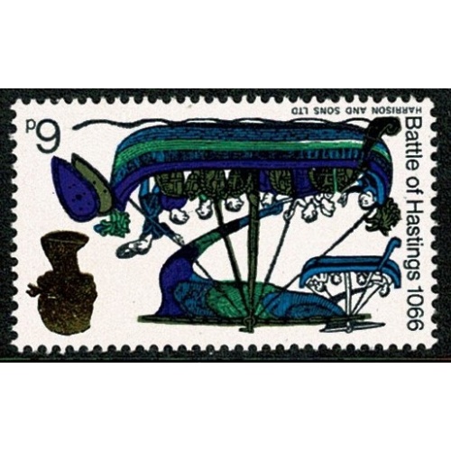 1966 Battle of Hastings 6d (ord) UM single WATERMARK  INVERTED. SG 711Wi