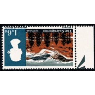 1966 Landscapes 1/6 (ord). Positional marginal single. WATERMARK INVERTED. SG 692Wi.