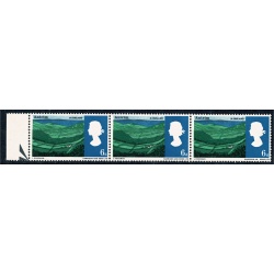 1965 Landscapes 6d (ord).Listed variety  "AN for AND" SG 690a. Positional Strip of 3.  Spec. W86b