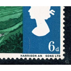1965 Landscapes 6d (phos).Listed variety  "AN for AND" SG 690pa. Positional block of 6. Spec. WP86b
