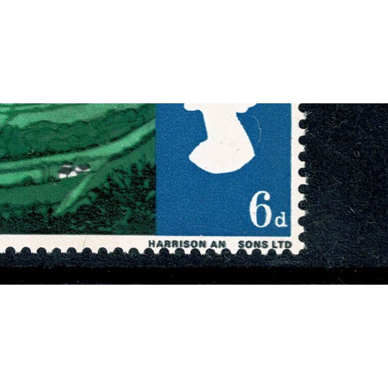 1965 Landscapes 6d (phos).Listed variety  "AN for AND" SG 690pa. Positional Strip of 3.  Spec. WP86b