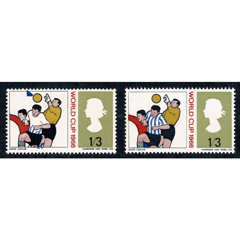 1966 World Cup 1/3. BLUE SHIFT DOWNWARD. SG 695 var.