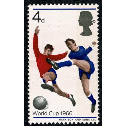 1966 World Cup 4d (phos). Error BROAD PHOSPHOR BAND at right. SG Spec. WP89c