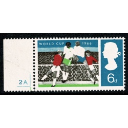 1966 World Cup 6d (ord). MISSING BLACK. SG 694a.