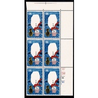 1966 Christmas 1/6 (ord). UM cylinder block WATERMARK INVERTED. SG 714Wi.