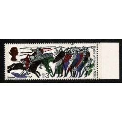 1966 Battle of Hastings 1/3 (phos). SHIFT OF BRONZE GREEN. Marginal single. SG 712p var.