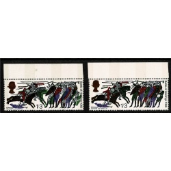 1966 Battle of Hastings 1/3 (phos). SHIFT OF BRONZE GREEN. Marginal single. SG 712p var.