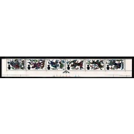 1966 Battle of Hastings 4(phos) UM marginal strip of six. WATERMARK INVERTED. SG 705pWi
