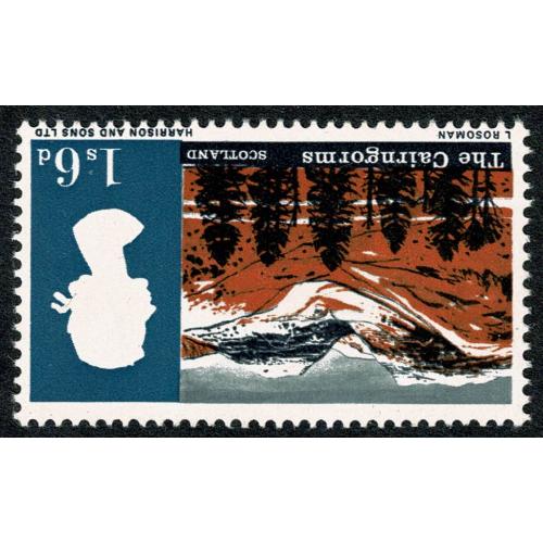 1966 Landscapes 1/6 (ord). WATERMARK INVERTED single. SG 692Wi.