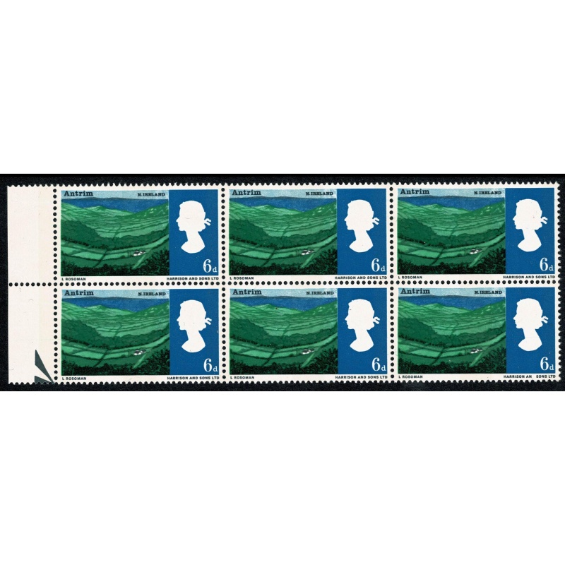 1966 Landscapes 6d(phos). Listed variety "AN for AND" SG 690pa, Spec. WP86b
