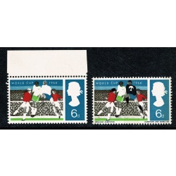 1966 World Cup 6d (ord). MISSING BLACK. SG 694a.