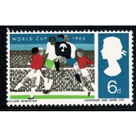 1966 World Cup 6d (ord). SHIFT OF BLACK to left. SG 694 var