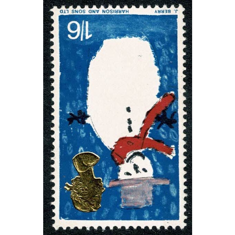 1966 Christmas 1/6 (phos).  WATERMARK INVERTED. SG 714pWi.