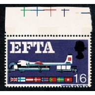 1967 EFTA 1/6 (phos). MISSING BROWN. SG 716pc