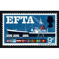 1967 EFTA 9d (ord). MISSING BROWN. SG 715d