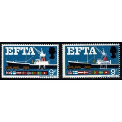1967 EFTA 9d (phos). MISSING LILAC. SG 715pb