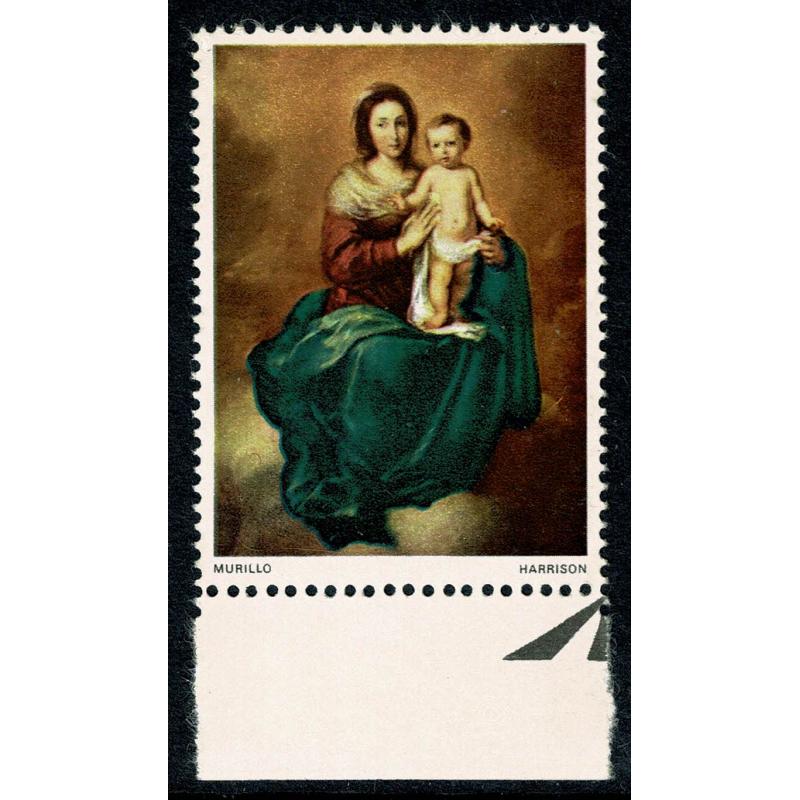 1967 Christmas 4d. MISSING GOLD. SG 757a