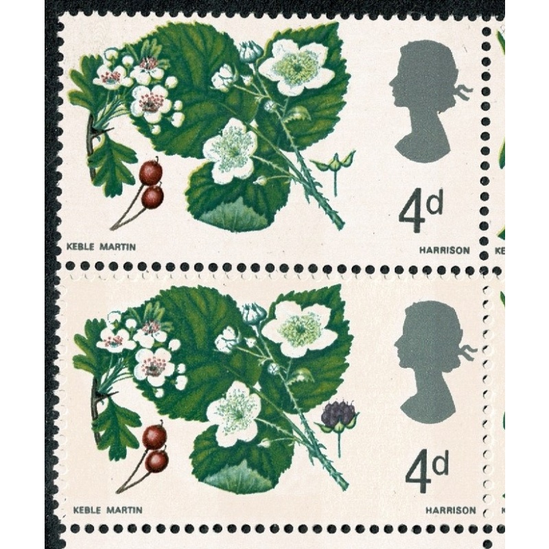 1967 Flowers 4d (phos). MISSING SLATE-PURPLE. SG 717pf